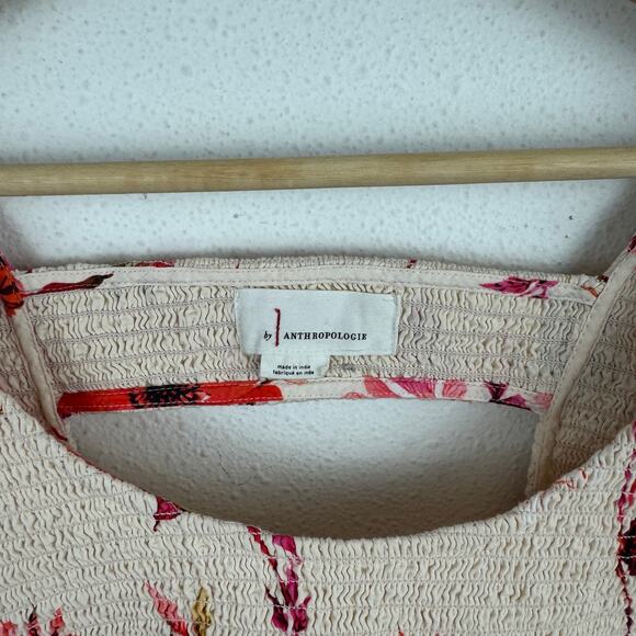 Anthropologie Smocked Floral Peasant Top - Picture 5 of 9